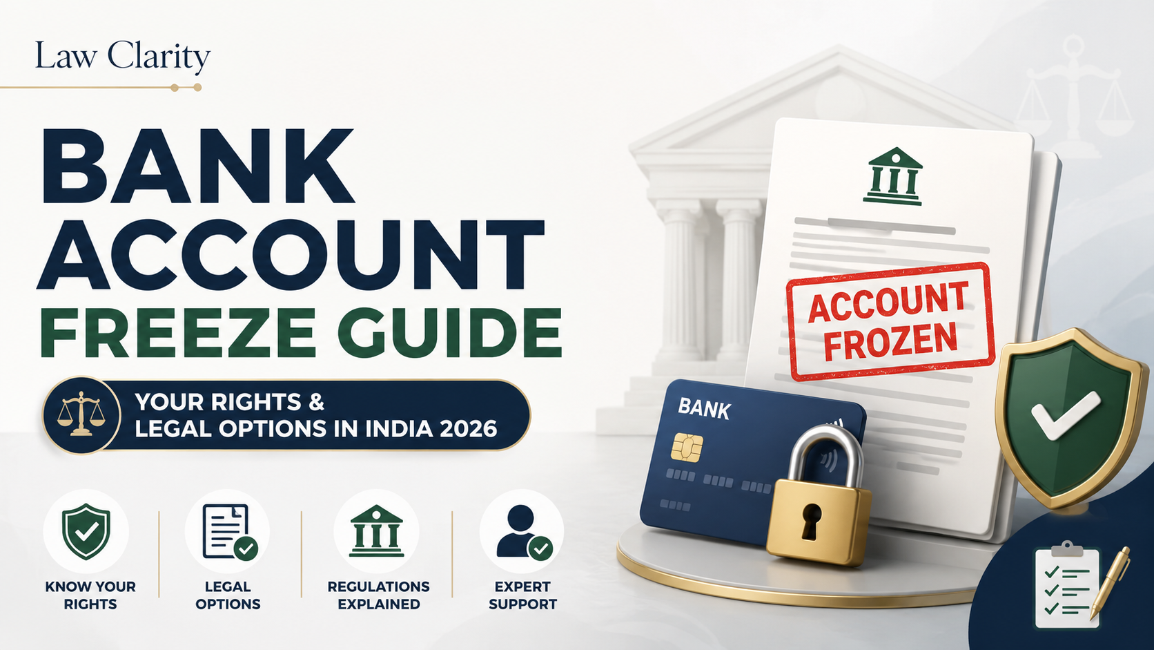 What to Do If Your Bank Account Is Frozen in India 2026 legal guide by LawClarity