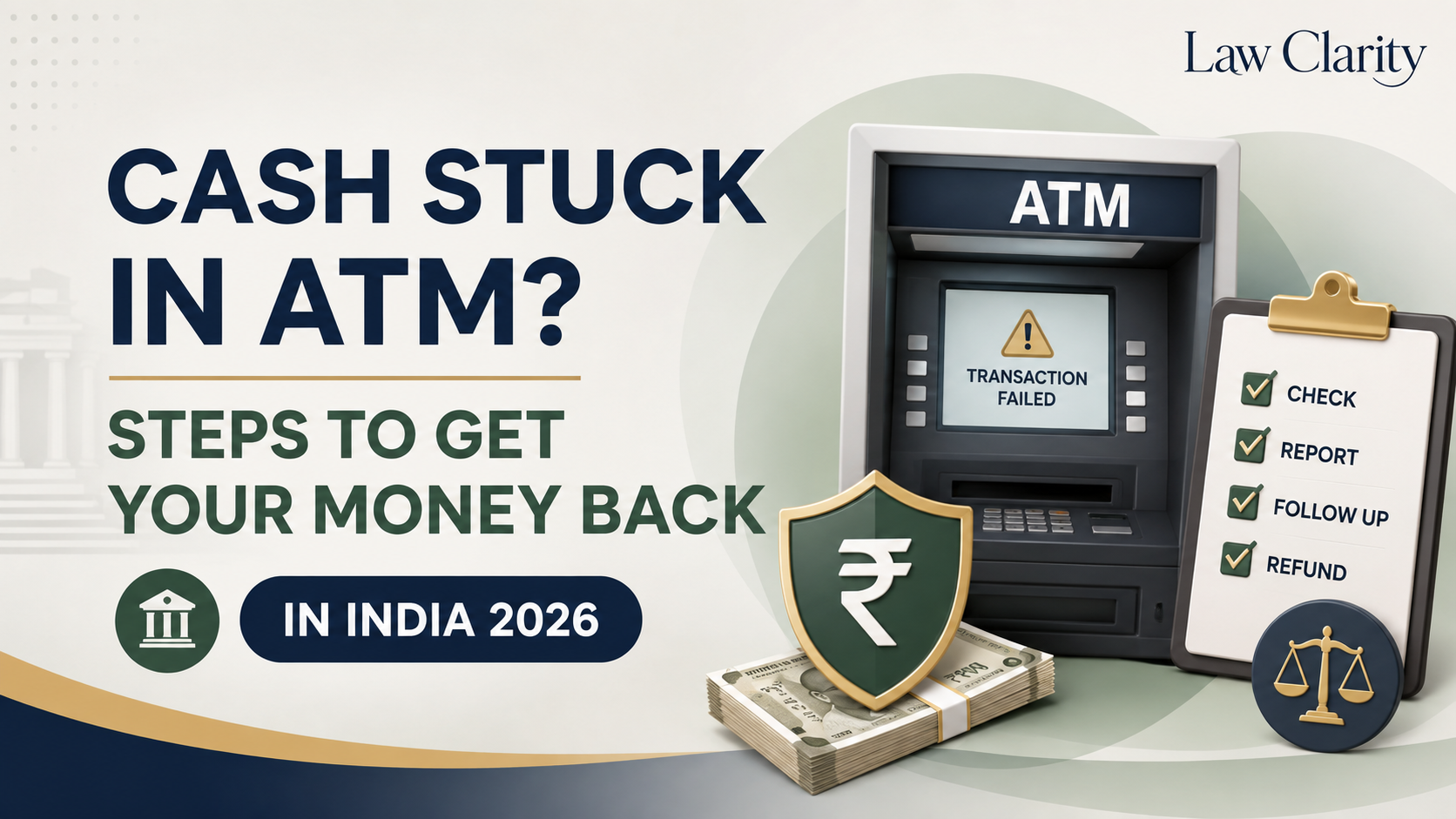 Cash Stuck in an ATM? Steps to Get Your Money Back in India 2026 legal guide by LawClarity