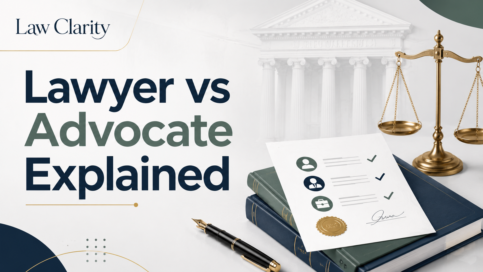 Difference Between Lawyer, Advocate and Attorney in India legal guide by LawClarity