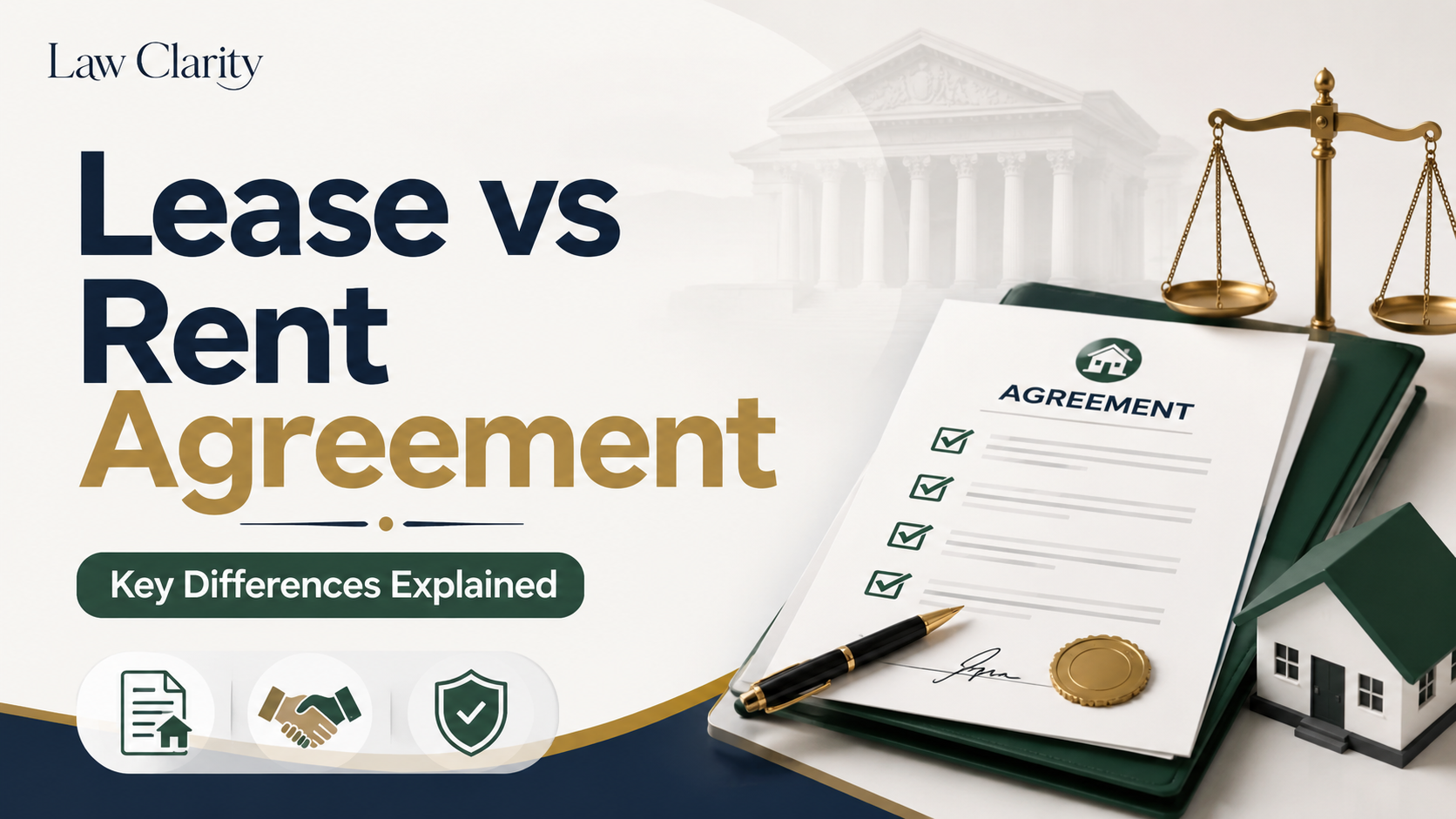Difference Between Lease and Rent Agreement in India legal guide by LawClarity