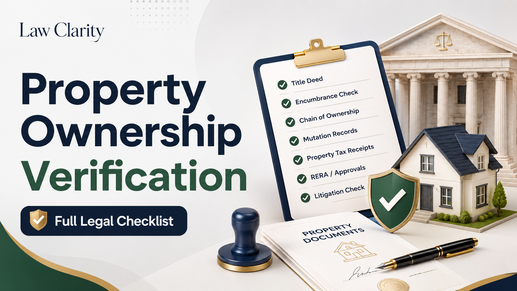 How to Verify Property Ownership in India: Full Legal Checklist legal guide by LawClarity