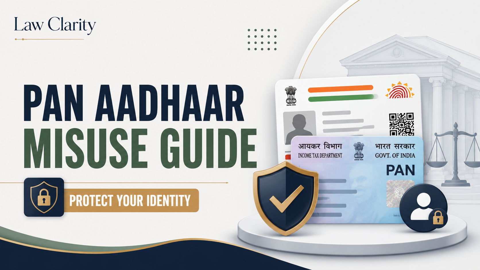 What Happens If Your PAN or Aadhaar Is Misused by Someone Else? 2026 Guide legal guide by LawClarity