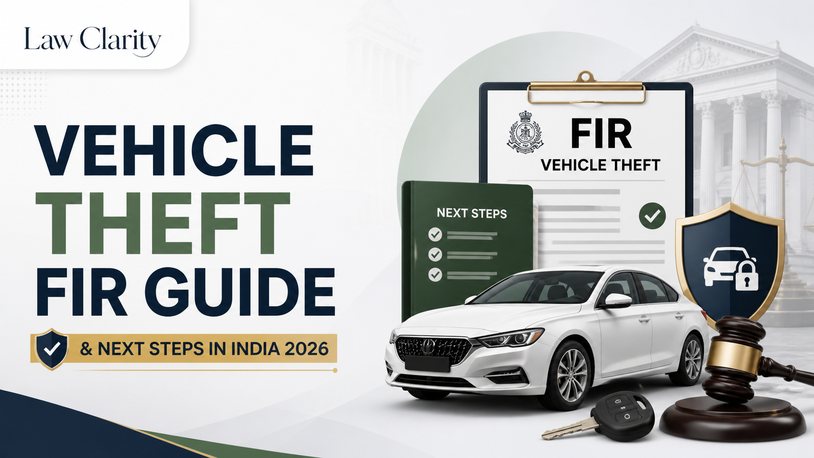 Vehicle Theft FIR and Next Steps in India 2026 legal guide by LawClarity